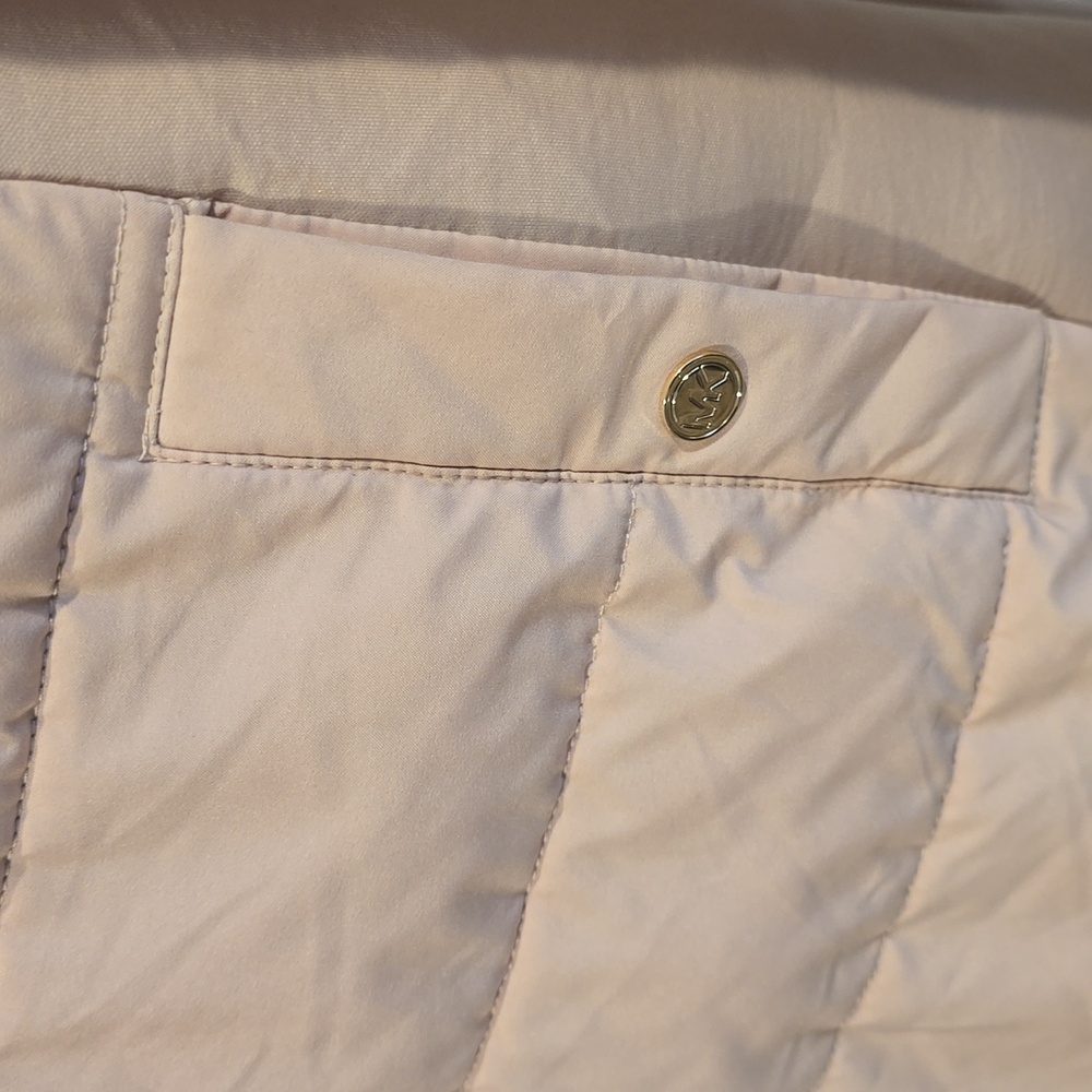Michael Kors Womens Size L Quilted Jacket Coat Lightweight | Light Pink - Picture 3 of 13